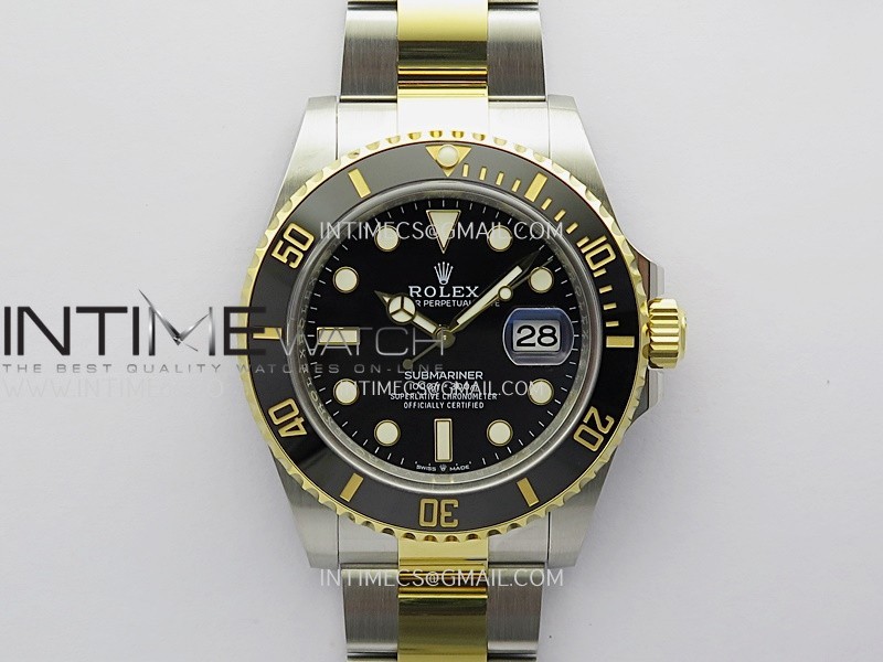Submariner 126613 LN 904L Steel/YG THBF 1:1 Best Edition Black Dial On 904L Steel/YG Bracelet SH3235