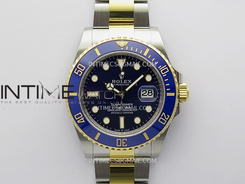 Submariner 126613 LB 904L Steel/YG THBF 1:1 Best Edition Blue Dial On 904L Steel/YG Bracelet SH3235