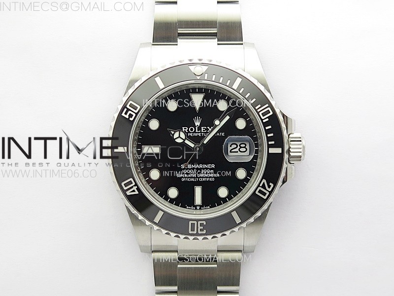 Submariner 41mm 126610 LN Black Ceramic 904L Steel AR+F 1:1 Best Edition Black Dial On 904L SS Bracelet VR3235
