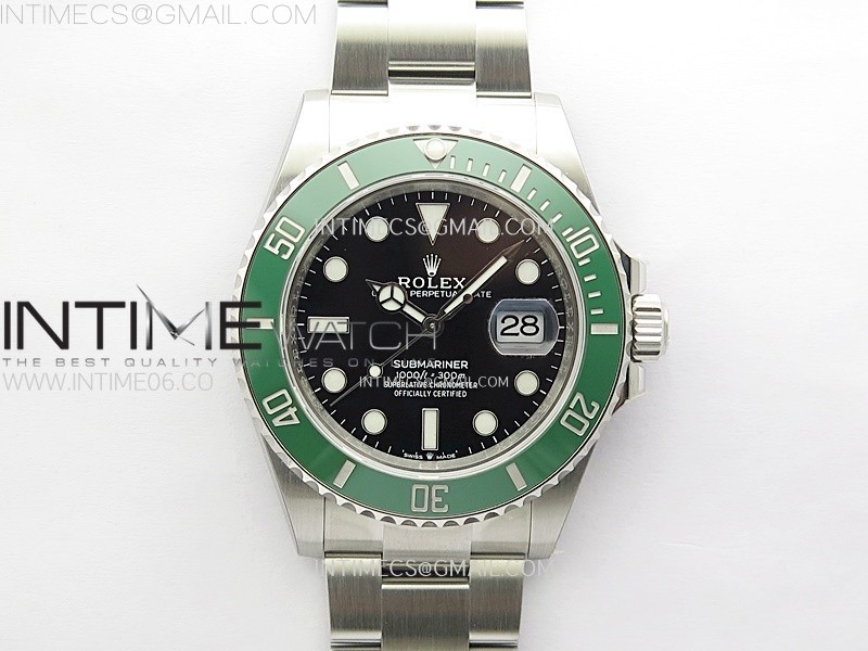 Submariner 41mm 126610 LV Green Ceramic 904L Steel AR+F 1:1 Best Edition Black Dial On 904L SS Bracelet VR3235