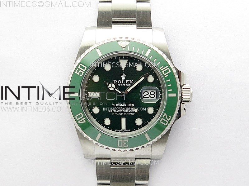 Submariner 40mm 116610 LV Green Ceramic 904L Steel AR+F 1:1 Best Edition Green Dial On 904L SS Bracelet VR3135