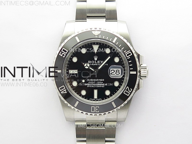 Submariner 40mm 116610 LN Black Ceramic 904L Steel AR+F 1:1 Best Edition Black Dial On 904L SS Bracelet VR3135