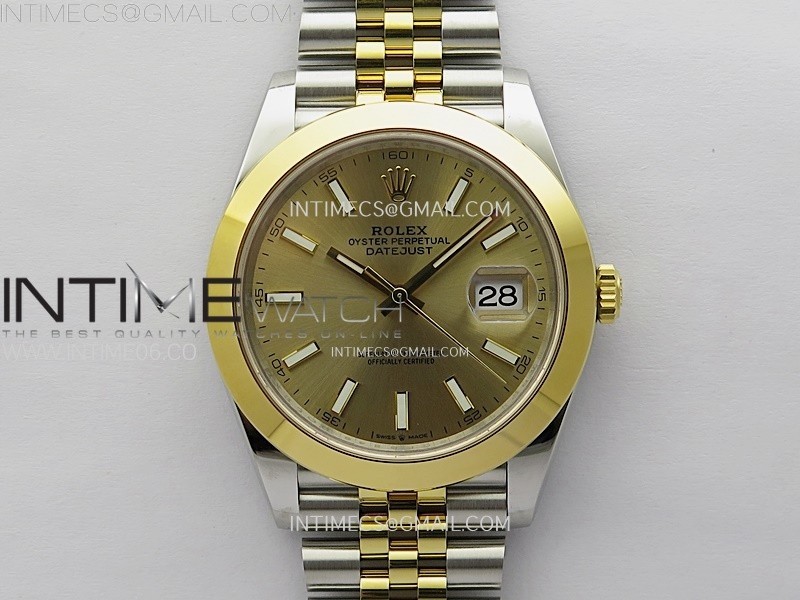 DateJust 41 126303 904L SS/YG VSF 1:1 Best Edition Gold Dial on Jubilee Bracelet VS3235