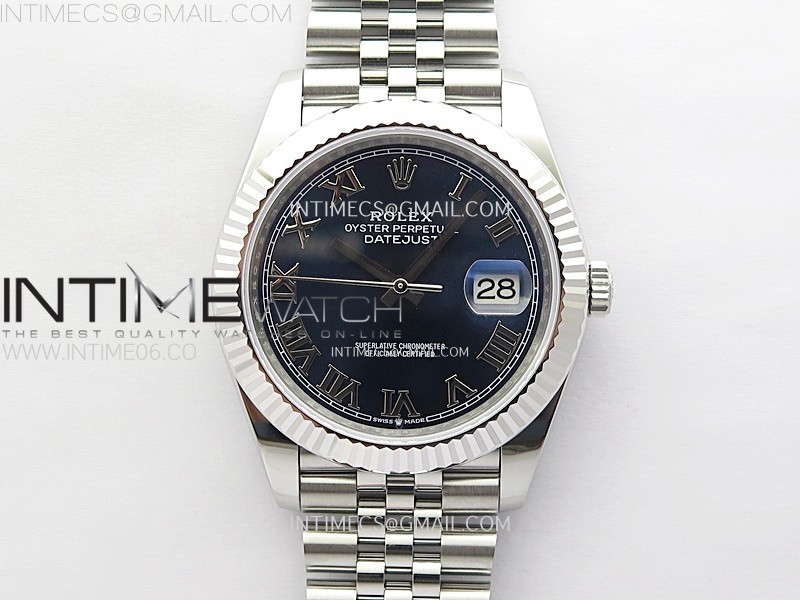 DateJust 41mm 126334 904 SS ARF 1:1 Best Edition Blue Dial Roman Markers on Jubilee Bracelet SH3235