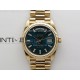 Day Date 128235 Gain Weight RG QF 1:1 Best Edition Blue Dial Diamond Markers on RG President Bracelet