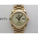 Day Date 128235 Gain Weight RG QF 1:1 Best Edition Champagne Dial Stick Markers on RG President Bracelet