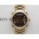 Day Date 128235 Gain Weight RG QF 1:1 Best Edition Brown Dial Roman Markers on RG President Bracelet
