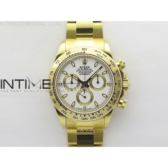 Daytona 116508 YG APSF White Dial Stick Markers On YG Bracelet Slim A7750