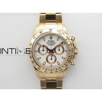 Daytona 116506 RG APSF White Dial Sticks Markers On RG Bracelet Slim A7750