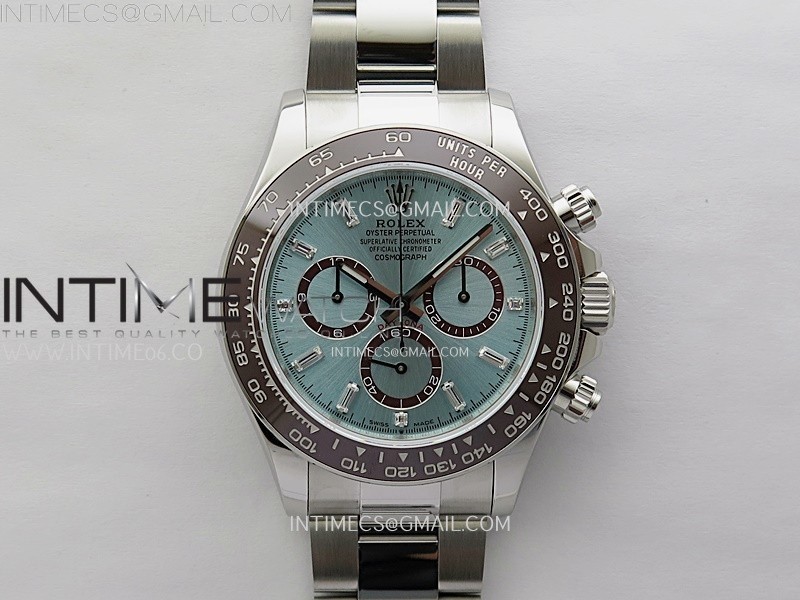 Daytona 126506 904L SS QF 1:1 Best Edition Ice Blue Dial Crystal Marker on 904L SS Bracelet SH4131 V6