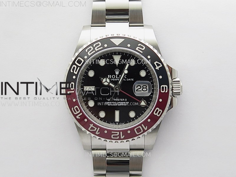 GMT-Master II 126710 Black/Red Ceramic 904L SS ARF Best Edition Black Dial on Oyster Bracelet VR3285 CHS