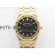 Royal Oak 41mm 15500 RG APSF 1:1 Best Edition Black Textured Dial on RG Bracelet A4302 Super Clone