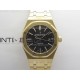 Royal Oak 41mm 15400 RG APSF 1:1 Best Edition Black Textured Dial on RG Bracelet A3120 Super Clone V3