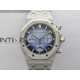 Royal Oak Chrono 26240 Frosted SS APSF 1:1 Best Edition Ice Blue Dial On Bracelet SA4401 Super Clone