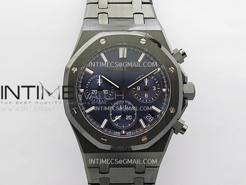 Royal Oak Chrono 26240 Black Ceramic Blue Dial APSF 1:1 Best Edition on Ceramic Bracelet SA4401 Super Clone