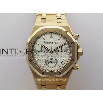 Royal Oak Chrono 26240OR RG V2 APSF 1:1 Best Edition Silver Dial on RG Bracelet SA4401 Super Clone (Free Sprung)