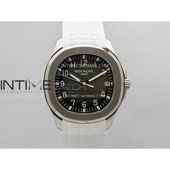 Aquanaut 5167 SS DDF 1:1 Best Edition Black Dial On White Rubber Strap Super Clone DD324