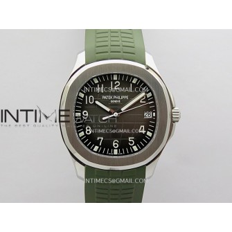 Aquanaut 5167 SS DDF 1:1 Best Edition Black Dial On Green Rubber Strap Super Clone DD324