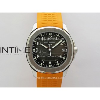Aquanaut 5167 SS DDF 1:1 Best Edition Black Dial On Orange Strap Super Clone DD330