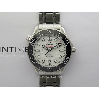 Seamaster Diver 300M Black Ceramic Bezel V4 VSF 1:1 Best Edition White Dial On SS Bracelet Super Clone Asian 8800