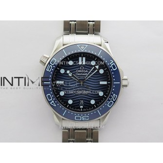 Seamaster Diver 300M Blue Ceramic Bezel V4 VSF 1:1 Best Edition Summer Blue Dial On SS Bracelet Super Clone Asian 8800