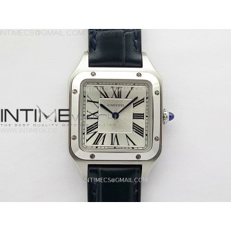 Santos Dumont 38mm SS F1F Best Edition Silver Dial on Blue Leather Strap Quartz
