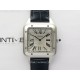 Santos Dumont 46.6mm SS F1F Best Edition Silver Dial on Blue Leather Strap Quartz