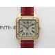 Santos Dumont 43.5mm RG F1F Best Edition Silver Dial on Red Leather Strap Quartz
