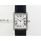 Tank Solo Ladies 28mm SS AF 1:1 Best Edition White Dial on Black Leather Strap Ronda Quartz