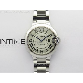 Ballon Bleu 33mm SS 3KF 1:1 Best Edition White Textured Dial on SS Bracelet A076