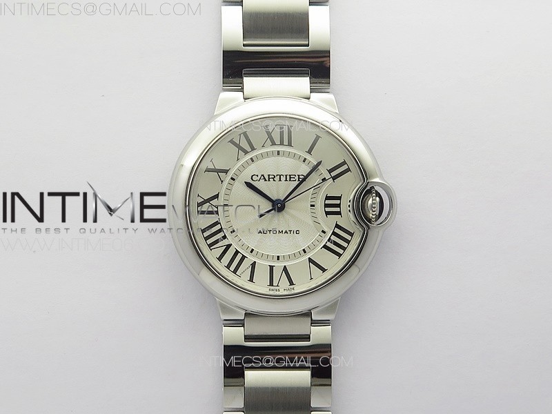 Ballon Bleu 36mm SS 3KF 1:1 Best Edition White Textured Dial on SS Bracelet A076