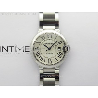 Ballon Bleu 36mm SS 3KF 1:1 Best Edition White Textured Dial on SS Bracelet A076