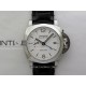 PAM1367 Z GMT SS VSF 1:1 Best Edition White Dial on Black Leather Strap Asian P900