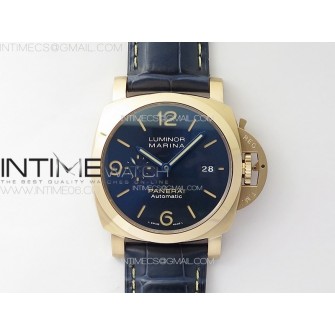 Pre Order PAM1114  RG VSF 1:1 Best Edition Blue Dial on Blue Leather Strap P.9010 Super Clone