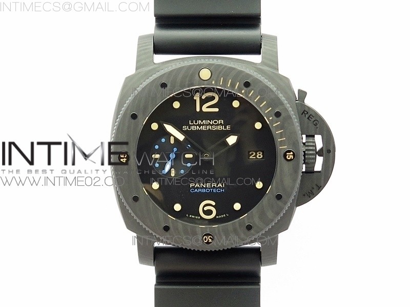 PAM 616 Carbotech V3 VSF Best Edition on Blue Logo Black Rubber Strap P9000