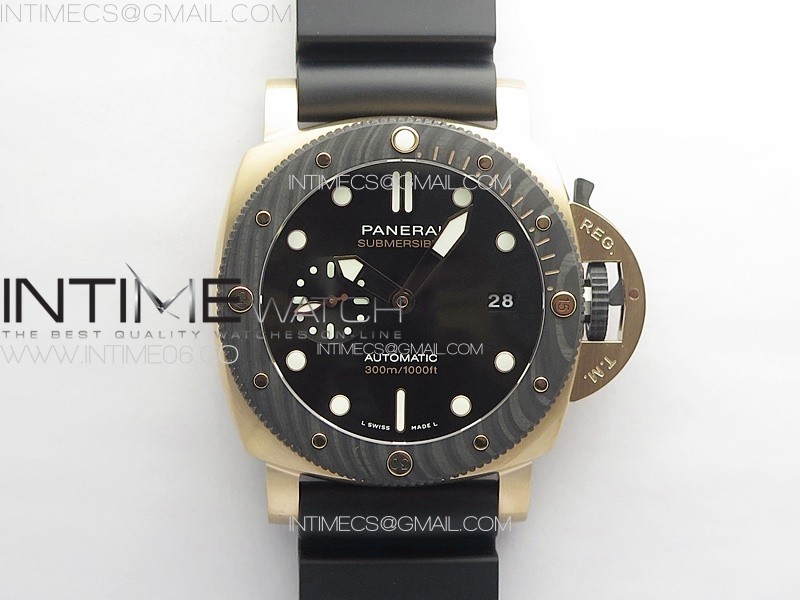 PAM1070 W VSF 1:1 Best Edition Black Dial on Black Rubber Strap P.900 Super Clone