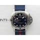 PAM1391 Submersible 44mm VSF 1:1 Best Edition Blue Dial on Blue Kevlar Composite Strap P900