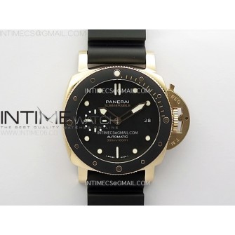 PAM2164 Luminor Submersible 42mm RG VSF 1:1 Best Edition on Black Rubber Strap Asian P900