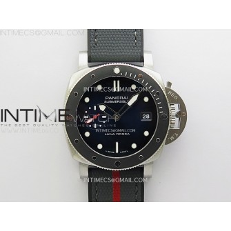 PAM1565 Luna Rossa Submersible 42mm VSF 1:1 Best Edition Blue Dial On Blue Fabric Strap P900