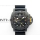 PAM1324 Carbotech 44mm GMT VSF 1:1 Best Edition Carbon Dial on Black Rubber Strap P.9011