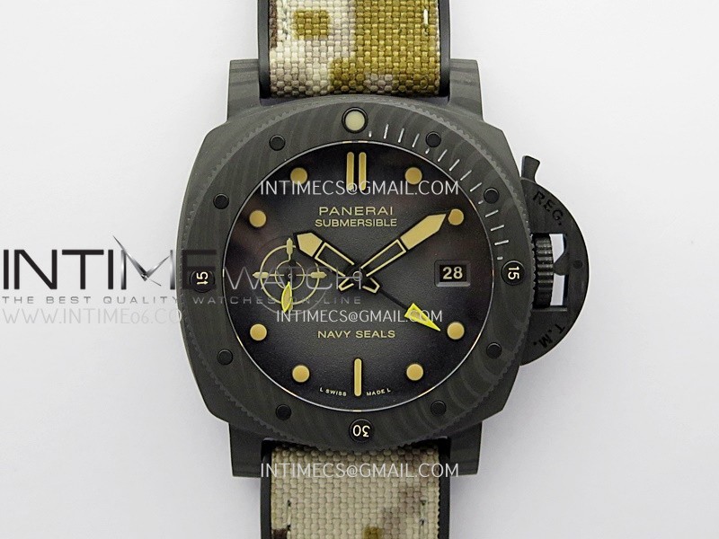 PAM1513 Submersible 44mm VSF 1:1 Best Edition Gray Ombre Dial on Camouflage Strap P900