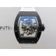 RM055 Black Inner Bezel Black/White Ceramic APSF 1:1 Best Edition On Black Rubber Strap RMUL2 Super Clone