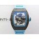 RM055 NTPT APSF 1:1 Best Edition Blue Inner Bezel Blue Crown On Blue Rubber Strap RMUL2 Super Clone