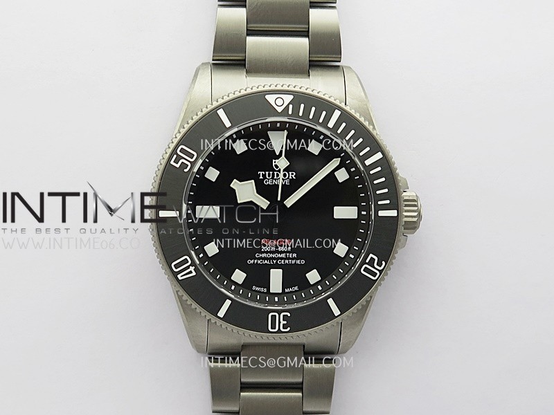 Pelagos M25407N-0001 39mm Black Ceramic Ti V2 ZF 1:1 Best Edition Black Dial on Titanium Bracelet A2824
