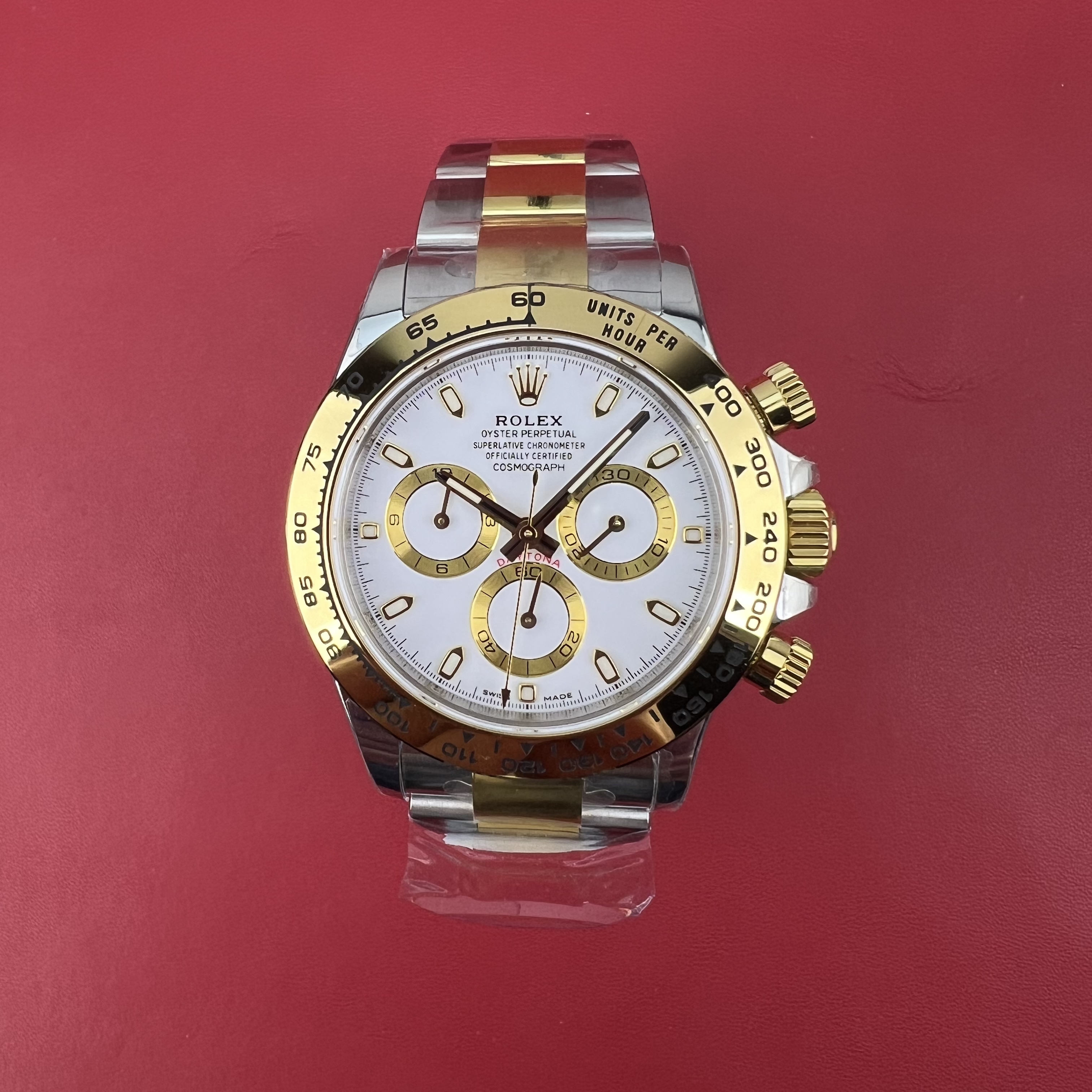 [국내배송] (이벤트가격) BT 데이토나 옐골 콤비 화이트다이얼 11.3