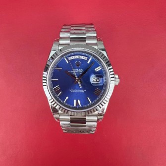 [국내배송] RC 텅스텐 데이데이트 40 화골 블루 로만다이얼 3.11